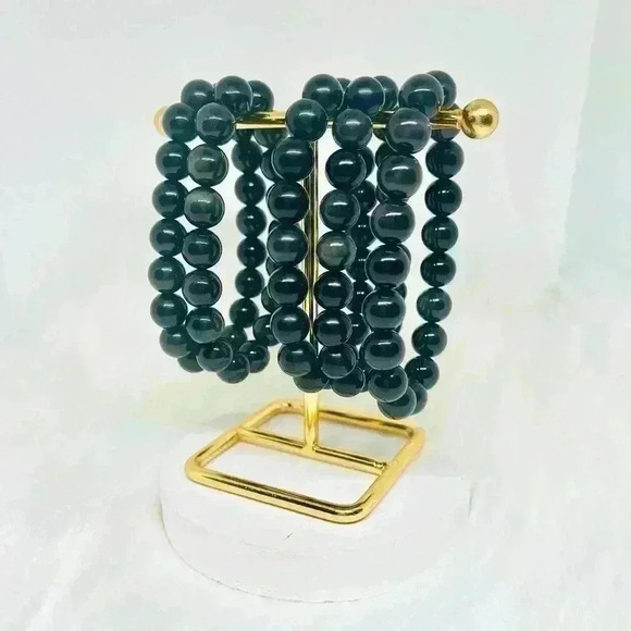 Rainbow Eye Obsidian Beaded Bracelet - Picture 3 of 6